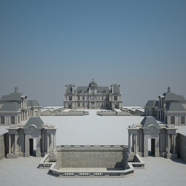 3d french chateau model - French Chateau... by Van der Dal