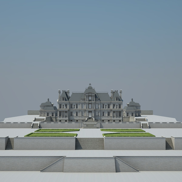 3d french chateau model - French Chateau... by Van der Dal