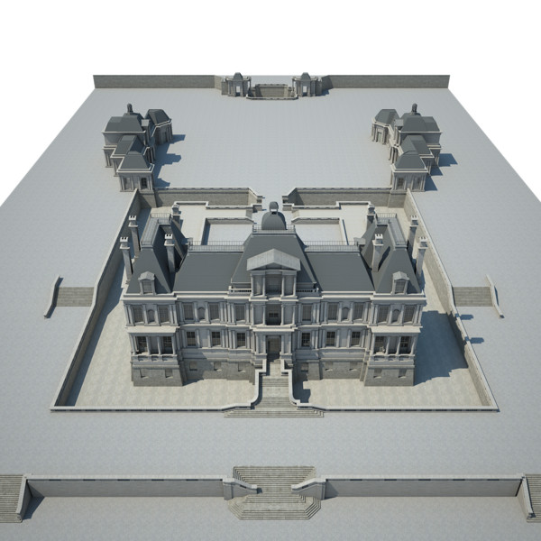 3d french chateau model - French Chateau... by Van der Dal