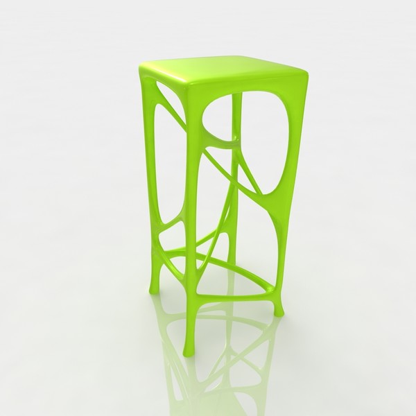 3d model bar stool - Bar stool 77 lime plastic... by razlomov