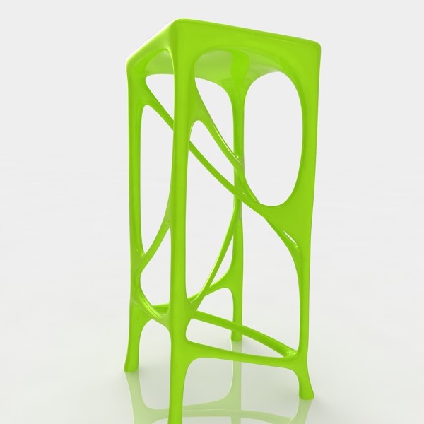 3d model bar stool - Bar stool 77 lime plastic... by razlomov