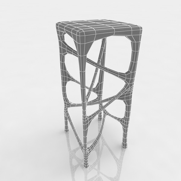 3d model bar stool - Bar stool 77 lime plastic... by razlomov