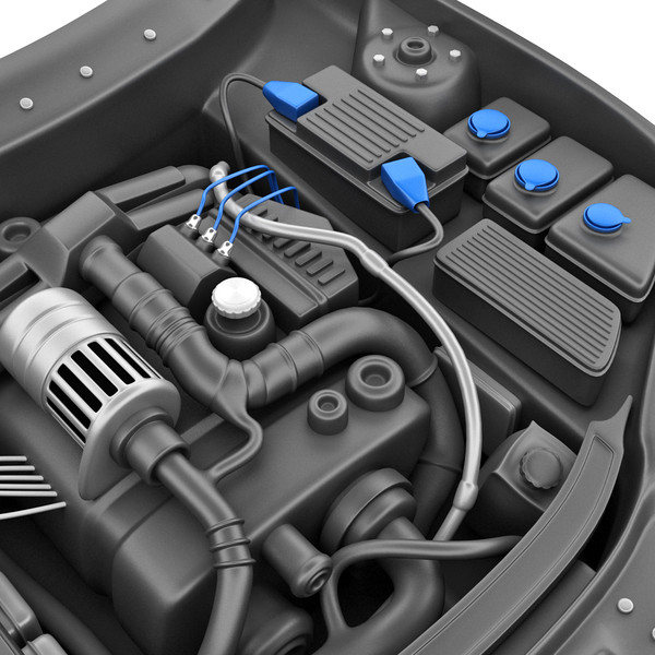 3ds subaru car engine - Subaru Car Engine... by 3d_molier