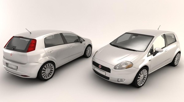fiat punto car 3d model - Fiat Punto... by Krummenauer