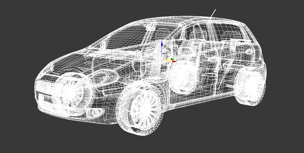 fiat punto car 3d model - Fiat Punto... by Krummenauer