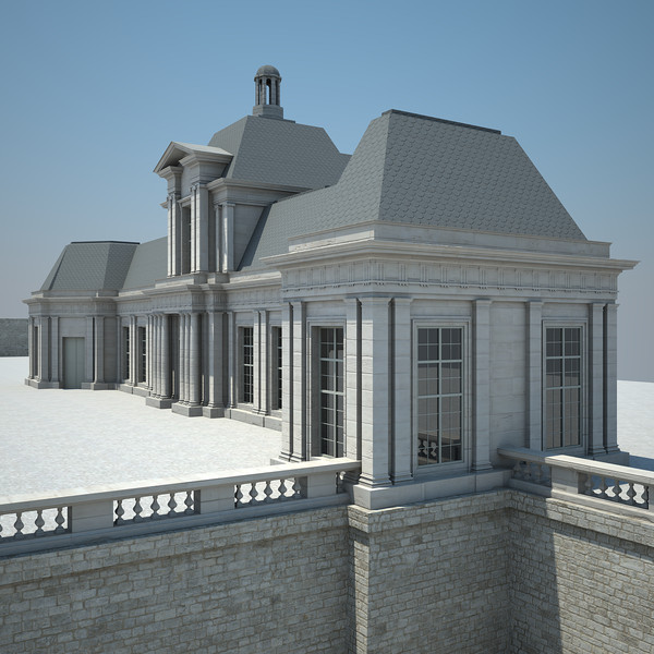 3d french chateau model - French Chateau... by Van der Dal