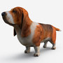 3d basset hound dog model