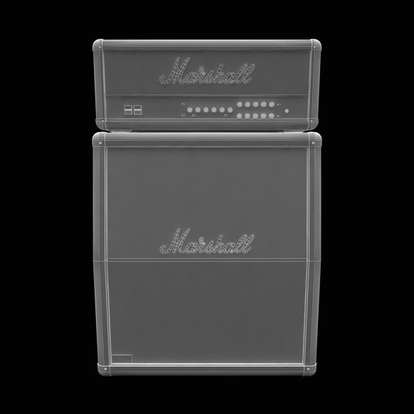 3d model marshall jvm 210h amplifier - Guitar Amplifier Marshall JVM 210H Set... by 3d_molier