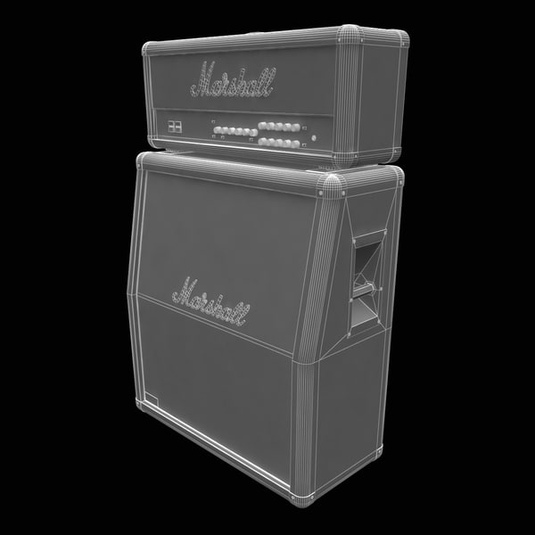 3d model marshall jvm 210h amplifier - Guitar Amplifier Marshall JVM 210H Set... by 3d_molier