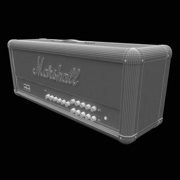 3d model marshall jvm 210h amplifier - Guitar Amplifier Marshall JVM 210H Set... by 3d_molier