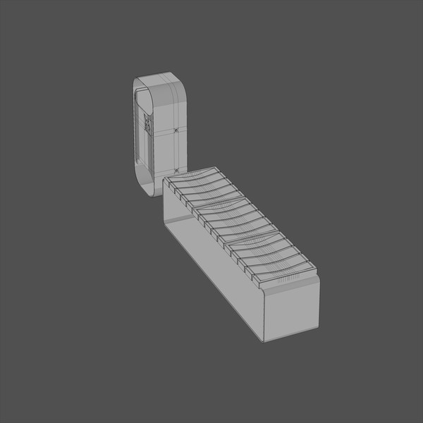 3d model of oval bench set - Oval Bench Set... by arch.3d