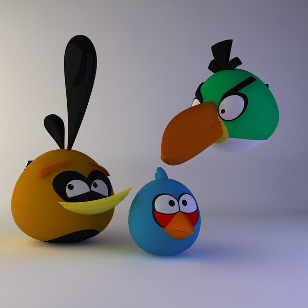3d angry birds model - Angry Birds 2... by Pink Dahlia