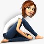 3ds max cartoon character young woman