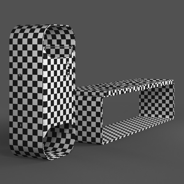 3d model of oval bench set - Oval Bench Set... by arch.3d