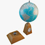 desk globe clock obj