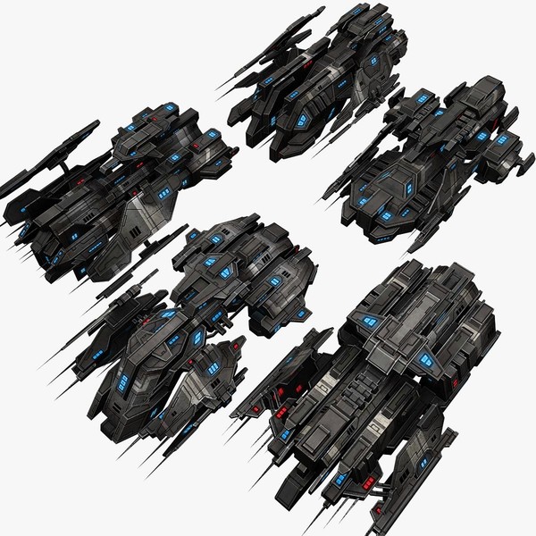 3ds max 5 battleship fighters - 5_Battleship_Fighters... by Angryfly