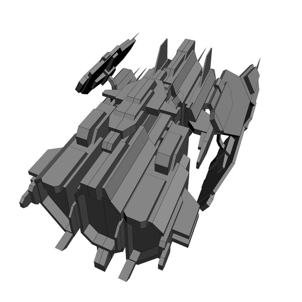 fi ship fighter 3d 3ds - Battleship_Fighter_1... by Angryfly