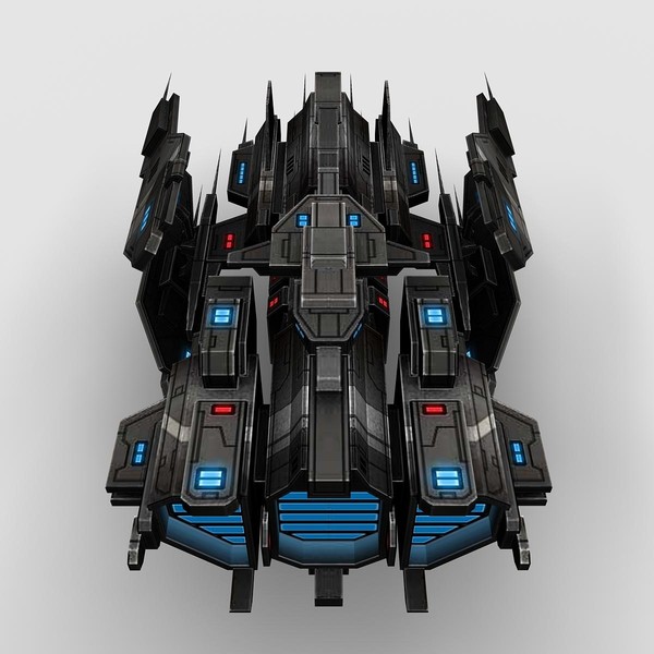 fi ship fighter 3d 3ds - Battleship_Fighter_1... by Angryfly