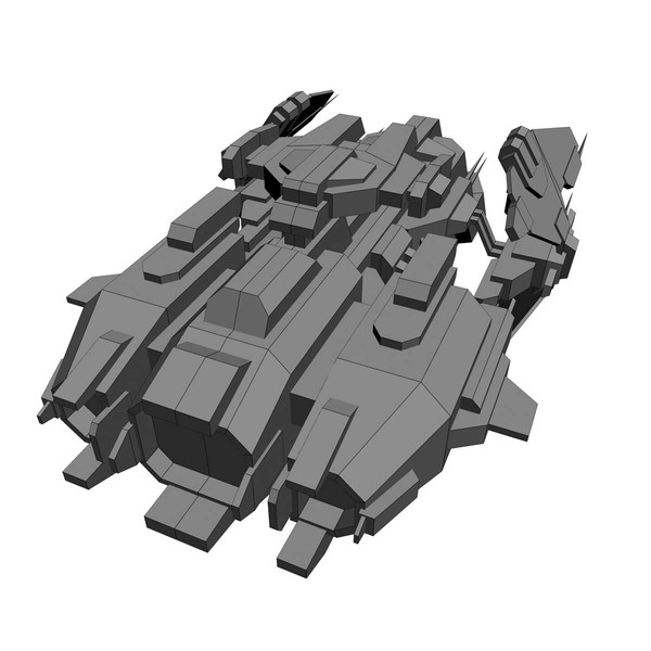 fi ship fighter 3d max - Battleship_Fighter_2... by Angryfly