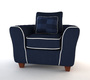 maya blue armchair sofa couch