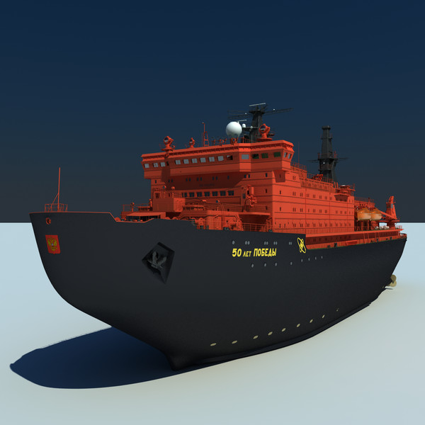 3d max ns 50 let pobedy - NS 50 Let Pobedy, nuclear icebreaker... by ArcticWind