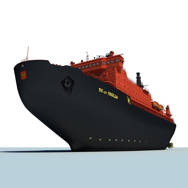 3d max ns 50 let pobedy - NS 50 Let Pobedy, nuclear icebreaker... by ArcticWind