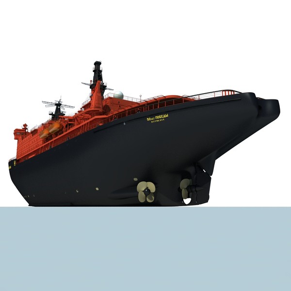3d max ns 50 let pobedy - NS 50 Let Pobedy, nuclear icebreaker... by ArcticWind