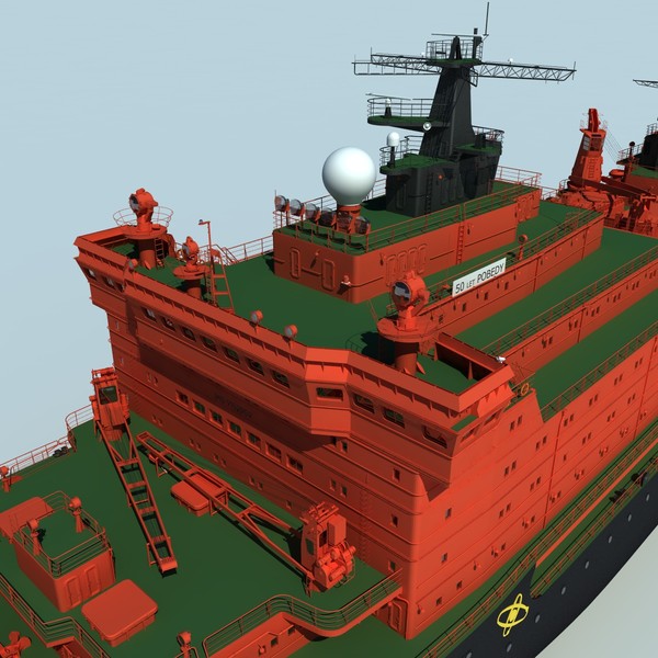 3d max ns 50 let pobedy - NS 50 Let Pobedy, nuclear icebreaker... by ArcticWind
