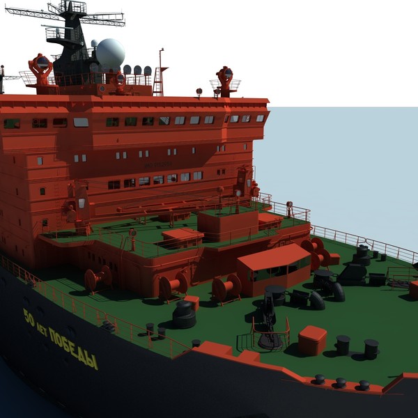 3d max ns 50 let pobedy - NS 50 Let Pobedy, nuclear icebreaker... by ArcticWind