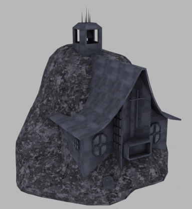 space church asteroid 3d 3ds - Church Asteroid... by SolCommand