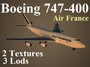 boeing 747-400 afr 3d model