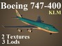3d boeing 747-400 klm