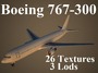 boeing 767-300 airlines 3d model