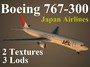 3d model boeing 767-300 jal