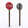 max hd stop sign wood