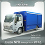3d isuzu npr beverage truck