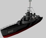 3d model of uss dd445 flecher