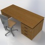 cabinet furniture office computer desk 3d model