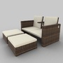 3d model rattan seat set 19