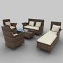 rattan seat set 28 3ds