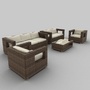 3ds max rattan seat set 30