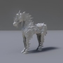 demon horse 3d obj