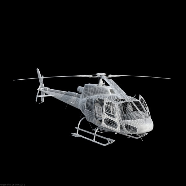 3d model of eurocopter 350 - Eurocopter AS 350 Black... by Galva858