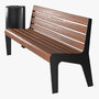 soft bench set 3d max