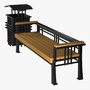 x rustical bench set