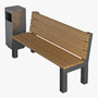 3d industrial bench set