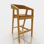 model bar stool leather