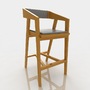 bar stool leather model
