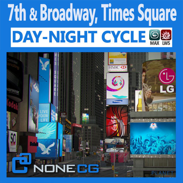 3d model new york city broadway - NYC Broadway,7th Av, Times Square... by NONECG