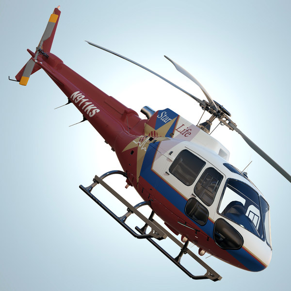 3dsmax eurocopter as350 ba ks - Eurocopter AS350  BA KS LIFESTAR... by dimosbarbos